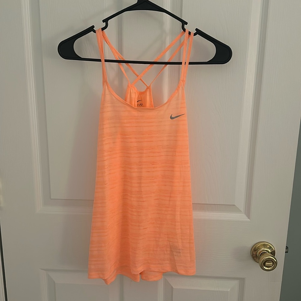 Orange Nike Dri Fit Workout Tank